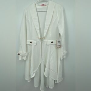 Women’s Cardigan Duster Long Sleeve Jacket Sz M NWT blazer romantic